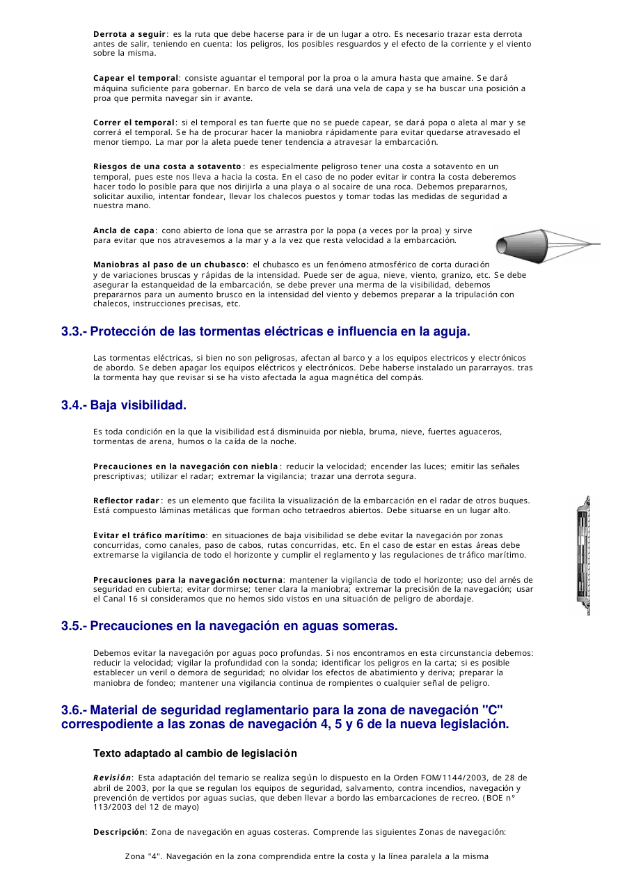 Material de seguridad reglamentario